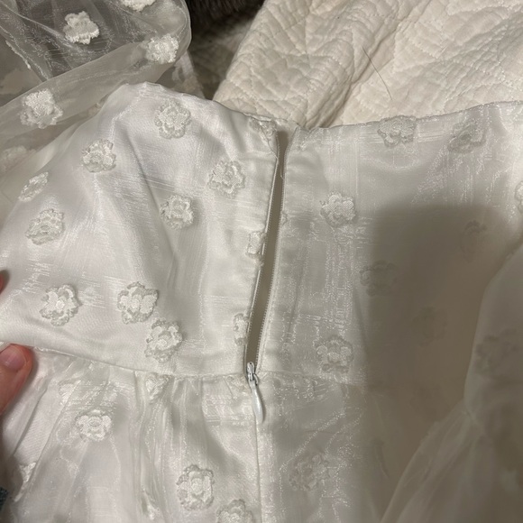 Lulu's White Puff Sleeve Wedding Dress - Picture 5 of 12